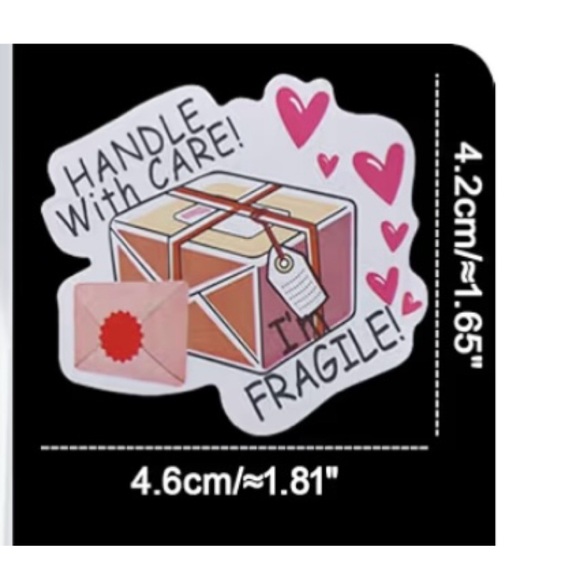 Handle With Care Fragile Stickers - Set of 50 - Picture 2 of 2